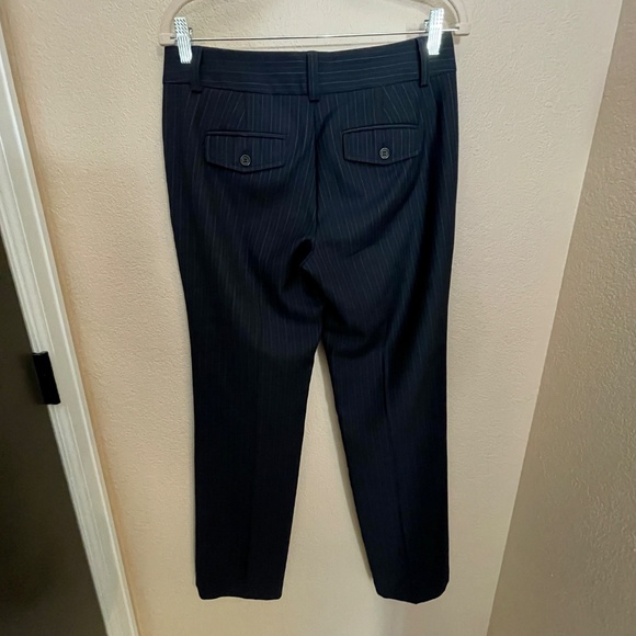 J. Crew Women's Size 4 Navy Pinstripe Favorite Fit Trousers Dress Pants - Picture 10 of 11